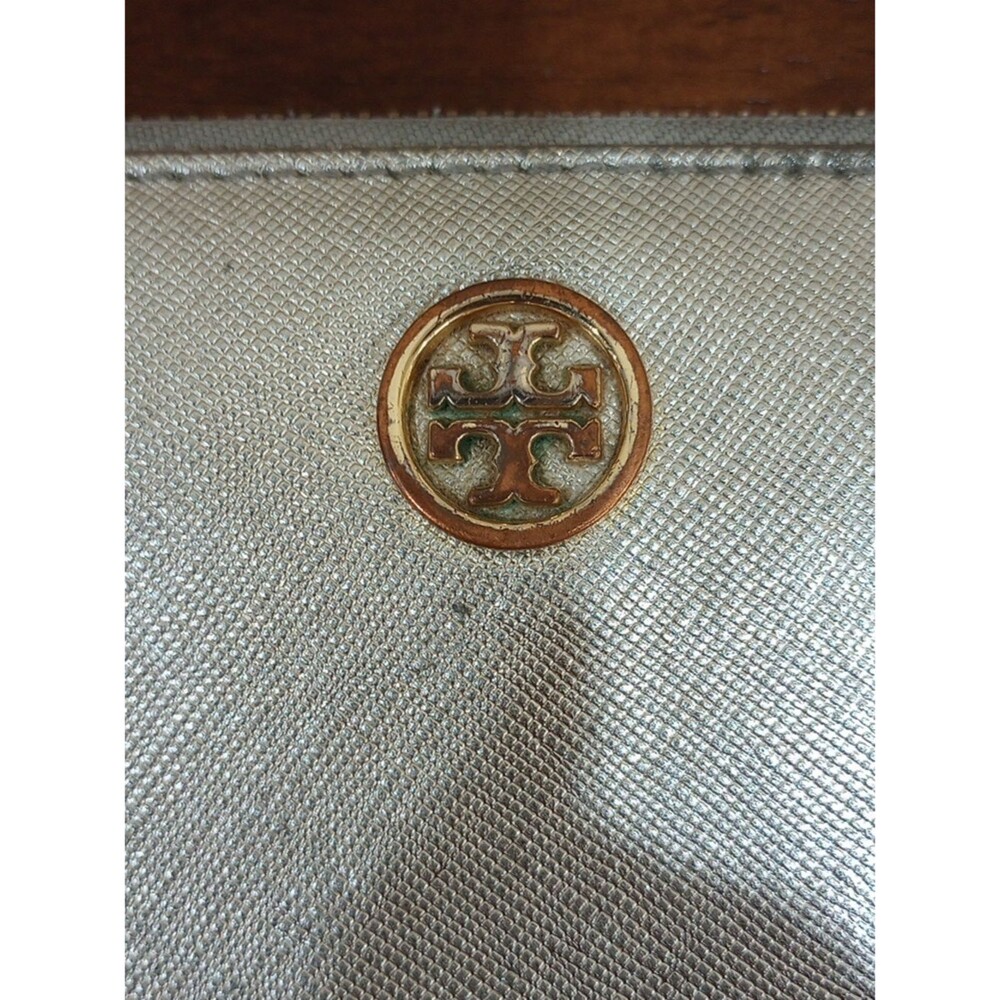 Tory Burch Metallic Champagne Gold Zip Continental Wallet - Picture 6 of 10